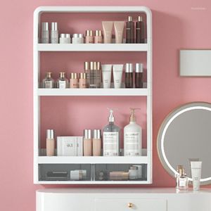 Hooks Bathroom Wall Mounted Shelf Multifunctional Toiletries Storage Rack Kitchen Seasoning Bottle Cosmetics Organizer