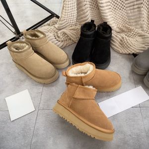 Womens Ultra Classic Mini Boot Designer Australia Wgg Woman Cankle Snow Booties 2023 Winter Warm Fur Boots Platform Platform Real Leather Brown Shoes