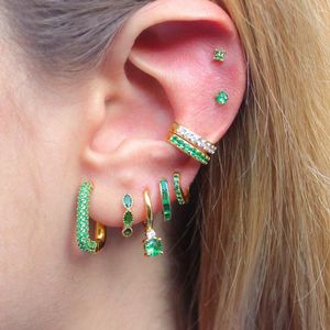 Hoop Earrings 2PCs Stainless Steel Small Septa Click Ring Nose Labret Tragus Cartilage Daith Helical Ear Stud Piercing Jewelry
