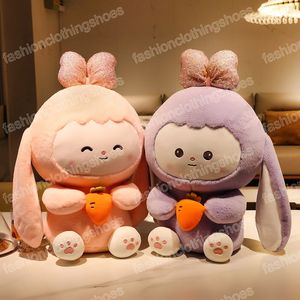 23/38/48 CENTIMETRI Simpatico Coniglio In Possesso di Carota Giocattoli di Peluche Kawaii Farcito Morbido Cuscino Animale Bambole Belle per I Bambini Regali Fidanzata