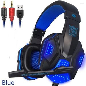 Gaming Headphones Headset Deep Bass Stereo Wired Gamer Earphone Microphone LED Light For PS4 Phone PC Laptop Wholesale
