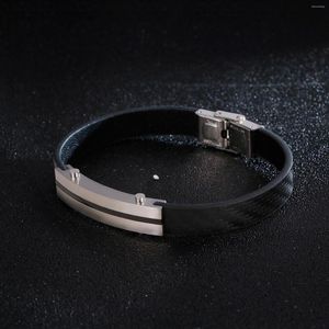 Charm Bracelets HaoYi Genuine Leather Metal Bracelet For Man Fashion Simple Stainless Steel Fold Over Clasp Bangle Male Jewelry