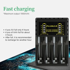 Four-slot Multi-Slot Intelligent Fast Charger No. 5 7 AAA/AA Ni-Cd Battery Chargers rechargeable Battery