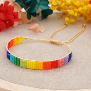 Braceletas Charm Go2Boho Boho Rainbow Miyuki brazalete de cuentas para mujeres Luxures de lujo de verano Pulsera 2022 Joyas