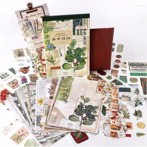 Confezione regalo 488Pcs Vintage Junk Journaling Scrapbooking Forniture Kit Retro Ephemera Pack Con Scrapbook Carta Botanica Adesivi Estetici