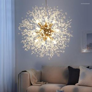 Pendant Lamps Simig Lighting Modern Luxury Crystal Flower Firefly Light Romantic Cozy Dandelion Wedding Chandelier