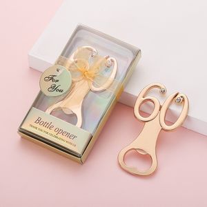 50pcs Golden Party Giveaways Gift Gold 60th Bottle Openers No.60 Beer abridor de casamento Livinir