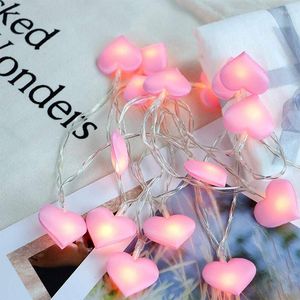 Strings Love Heart LED String Fairy Lights Rink Girl Bedroom Decoração Luz de Garland Garland Light Garland Lighting