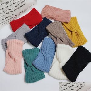 Headbands Elastic Wool Knitted Headbands Winter Ear Warmer Headband Womenhead Wrap Hairband Girls Elegant Hair Band Accessories Drop Dhdul