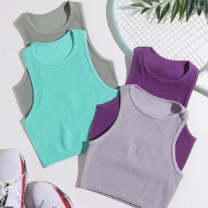 ヨガ衣装スポーツトップ女性フィットネスセクシーランニングジムベスト女性のトランクスーツトレーニング服プッシュアップスポーツリンガリークロップ