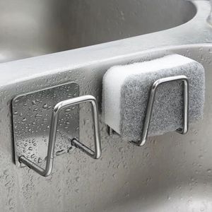 Cucina lavello in acciaio inossidabile Porta di spugne Porta auto adesiva Scolatura per asciugatura ganci da parete da cucina Organizzatore di stoccaggio HH03 HH03
