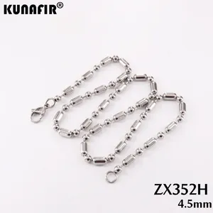 KUNAFIR Welding 4.5mm Stainless steel Bamboo joint chains Ball Necklace Fashion Jewelry ZX352H