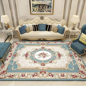 Carpets European Style Living Room Coffee Table Carpet Retro Bedroom Large Area Rug Home Decoration Washable Rugs Non-slip Entrance Mat