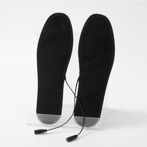 Sportsocken, Unisex, wiederaufladbar, elektrisch, beheizte Einlegesohle, kabelloser Fußwärmer, Radfahren, USB-Wärme