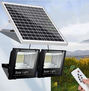 Faretti solari per esterni a 2 teste Faretti solari per esterni Lampada da parete a LED con telecomando per casa da giardino