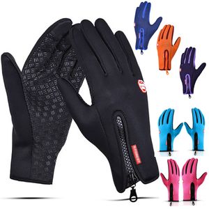Gants d'hiver chauds pour hommes femmes écran tactile chaud en plein air cyclisme conduite moto gants froids coupe-vent antidérapant femmes