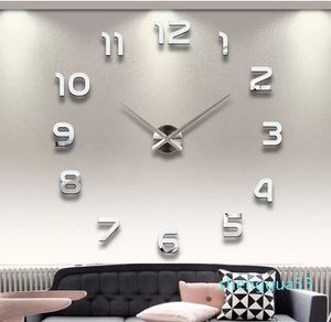 Horloges murales Big Num ro Miroir Clock Wall Design moderne Grande montre D Watch Mur UNIQUE Cadeaux
