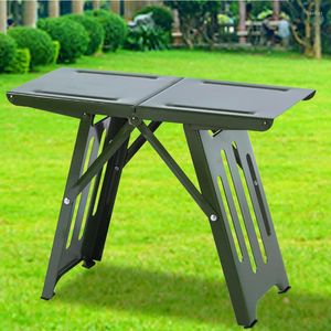 Camp Furniture Folding Stool Portable Lightweight Chair Household Outdoor Travel Ferroalloy Sturdy Stable Anti-scratch Feet