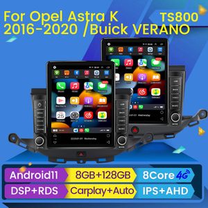 Android 11 Car DVD Multimedia Player Audio para Opel Astra K 2015 - 2019 Tesla estilo multimídia Vídeo BT Estéreo