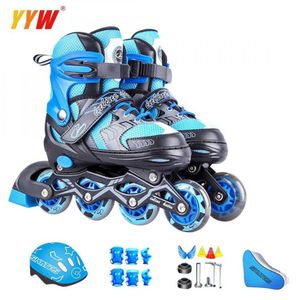 Ice Skates Inline Roller Sliding Sneakers 4 Wheels 1 Row Line Outdoor Training Sports Girls Women Kids Children Skating Shoes L221014