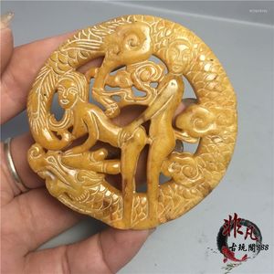 Colliers pendentifs Collection Antiquités pour le thé Cérémonie de thé dans les dynasties Ming et Qing Han Dynastie Jade nue sculptée