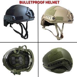 Езда на велосипедные шлемы быстрое PE NIJ IIIA Ballistic Helmet XP Cut Ballistic Helme Dial Lined Green Black Ballistic Helme L221014