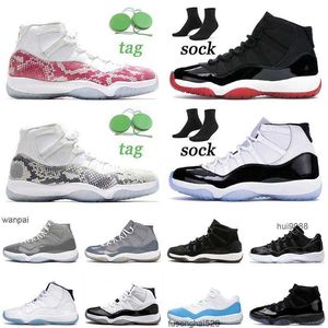 2023 New Fashion Jumpman Basketball Shoes 11 11S Snakeskin Pink Bred High University Blue Cool Grey Heyress Black Stingray Женские кроссовки Мужские кроссовки Jerdon