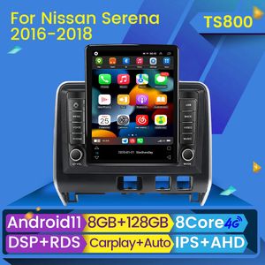 Lettore video multimediale della radio DVD per auto Android per Nissan Serena 5 V C27 2016 2017 2018 - 2021 Tesla Tipo Navigation GPS BT