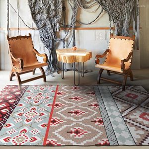 Carpets Fashion Ethnic Bohemia Style Red Blue Geo Floral Print Bedroom Living Room Parlor Area Rug Decor Carpet Doormat Kitchen/Footmat