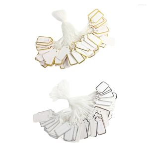 Jewelry Pouches 100pcs Price Tags White Blank Marking Sale Display Labels For Jewellery