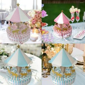 Gift Wrap Carousel Candy Box Fashionable And Lovely Work Exquisite Creative Sweet Wedding Birthday Guest Favors Gifts