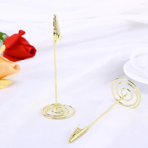 Party Decoration Clips PO Stands Holder Table Holders Wire Stand Number Memo Paper Sign Wedding Supplies PictureMenu Note Heart Name Metal