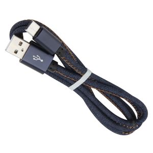 Denim Braided USB Type C Cables Micro USB Charger Cord Fast Charging Sync Data Cable 1m