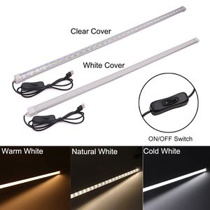 5V LED Bar Lights 20 35 40 50 CM SMD 5630 LED Rigid Strip Milky White Shell for Home Kitchen Under Cabinet Lighting with USB 2Pcs/lot D2.0