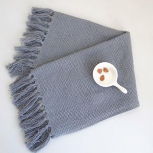 Table Napkin Hand-made Tassel Cotton Yarn Dyed Dish Towel Solid Home Wedding Party Kitchen Cup Dishes Napkins Nordic Style