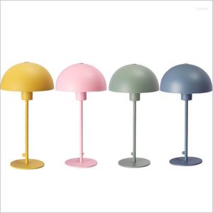 Masa lambaları H40cm Art Demir Işık E27 LED Mavi/Yeşil/Sarı/Pembe Masa Başucu Çalışma Odası Renk Işıkları