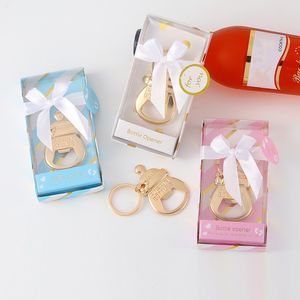 Milk Bottle Key Rings Bottle Opener Alloy Beer Corkscrew Child Birthday Baby Shower Full Moon Party Souvenir Gift MJ0977