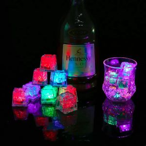 7 Color LED Ice Cubes Party Decoration Bar Flash Auto Changing Crystal Cube Water-Actived Light-up For Romantic Wedding Xmas Gift