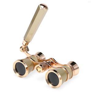 Telescope 3x25 Mini teatru lornetka z uchwytem do koncertu muzycznego Dramat operowy okulary soczewki retro metalowe ciało