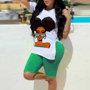 Women's Tracksuits Zoctuo Shorts Set Girls 2 Piece Outfits Clothes Fashion Hip Hop Streetwear T Shirt Tops And Short Suit Cartoon Print