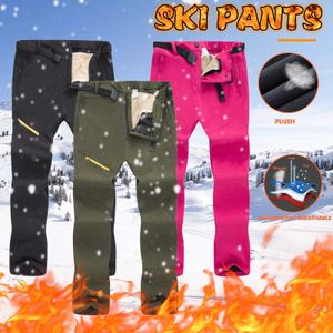 Лыжные брюки для нагрусных брюк Женщины снежные изолированные ветропроницаемые водонепроницаемые теплые брюки зимние посадки на открытые спортивные штаны L221025