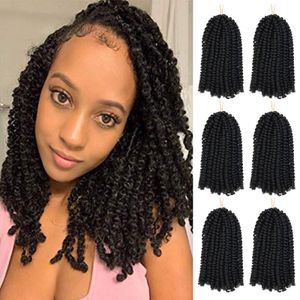 8" Spring Twist Hair for Distressed Butterfly Locs Bomb Twist Braiding Hair 30strands/pack Passion Twist Hair Crochet Braids Extensions LS33