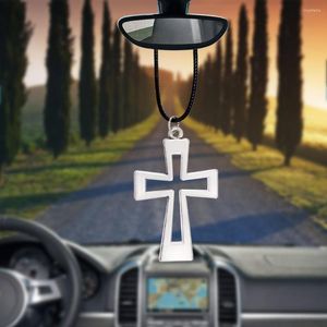 Decorazioni interne Accessori per auto Regali Decorazione pendente per auto Gesù Crocifisso Croce Automobile cristiana Specchietto retrovisore appeso