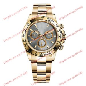 highquality luxury men's watch 2813 automatic mechanical watches 116508 wristwatch 40mm Silver dial sapphire glass gold stainless steel strap no timer 116503watch