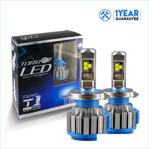 Fari per auto 2 pezzi Faro per auto H7 H4 Led H8/H11 Hb3/9005 Hb4/9006 H1 H3 H13 9007 70W 7000Lm Bb Faro 6000K Consegna di goccia di luce Dhnfj