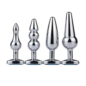 Schönheitspunkte 2021 Neue Rypj-157 Glattes Touch Head Metal Anal Plug sexy Spielzeug Edelstahl C-Typ Heck-Butt Bärte für Erwachsene Spiel