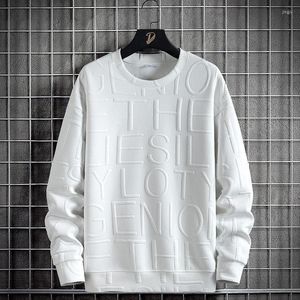 Men's Hoodies Spring And Autumn Men's Round Neck Long Sleeve Sweater Tide Plus Size 7XL 8XL Thin Letter Embossed Pullover Sweatshirt