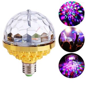 Disco Light Bulb Rotating RGB Party Lamp LED Strobe Multi Crystal For Birthday Club