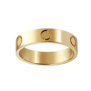 Love Screy Pierścień Pierścień Męskie Klasyczne mężczyzn Tytanium Steel Designer for Women Luksusowe prezenty Kobieta Dziewczyna Złoto Srebrne Rose Gold 5 mm Jewlery