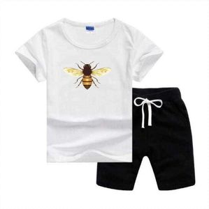 Sälj Classic Designer Boys Girls Sports Suit Baby Short Sleeve Clothes Kids